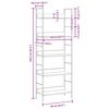 vidaXL Boekenkast 5 schappen 60x27,6x158,5 cm bewerkt hout eikenkleur