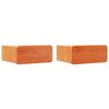 vidaXL Nachtkastje 2 st Wasbruin 39 x 34 x 16,5 cm Massief grenenhout