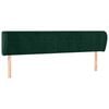 vidaXL Hoofdbord met randen 163x23x78/88 cm fluweel donkergroen