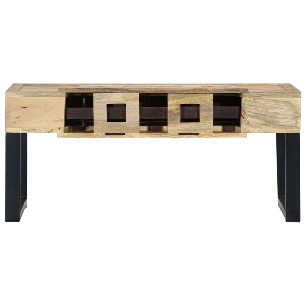 vidaXL Salontafel cassettestijl 100x52x45 cm massief mangohout