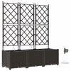 vidaXL Plantenbak 3 st Bruin 120 x 40 x 142 cm PP
