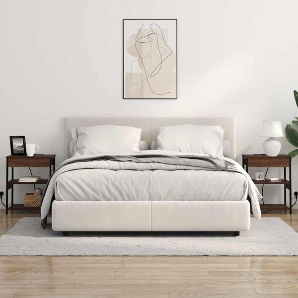 vidaXL Nachtkastje 2 pcs Bruin Eiken 41 x 31 x 51 cm Bewerkt hout