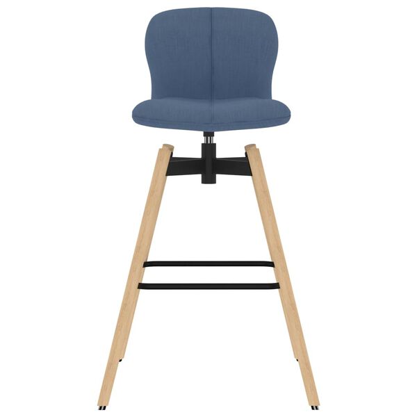 vidaXL Eetkamerstoelen 2 st draaibaar stof blauw