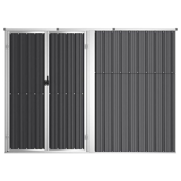 vidaXL Tuinschuur 225x89x161 cm gegalvaniseerd staal antracietkleurig