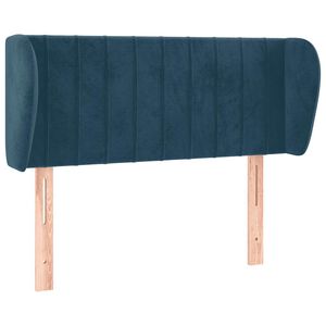 vidaXL Hoofdbord met randen 83x23x78/88 cm fluweel donkerblauw