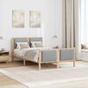 vidaXL Bedframe met hoofdeinde Lichtgrijs 120 x 190 cm Stof