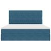 vidaXL Opslag bed met matras Donkerblauw 160 x 200 cm Fluweel
