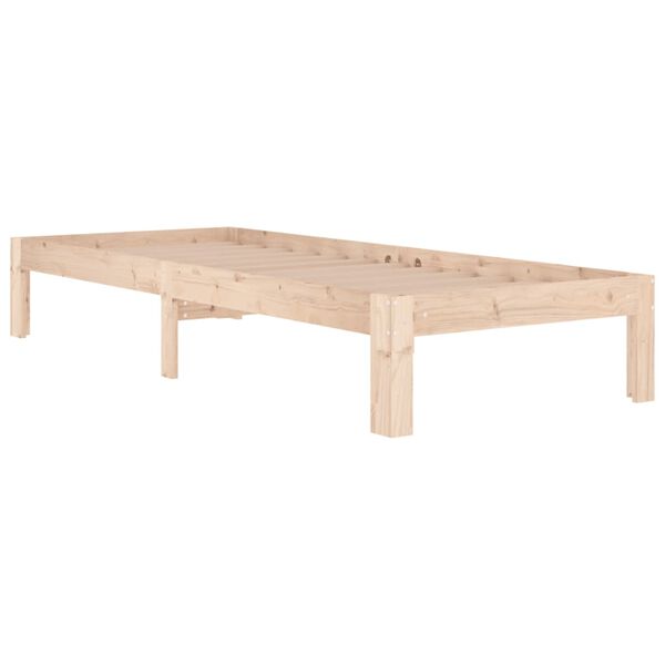 vidaXL Bedframe massief hout 75x190 cm