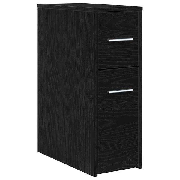 vidaXL Badkamermeubelset Zwart Eiken 22 x 44 x 61.5 cm Bewerkt hout