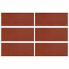 vidaXL Stapsteen 6 st Rood 60,5 x 25 x 2 cm Rubber