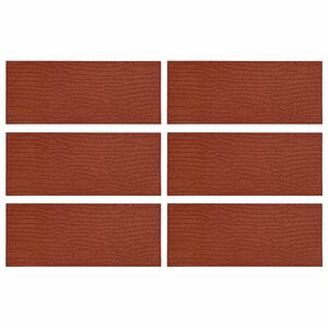 vidaXL Stapsteen 6 st Rood 60,5 x 25 x 2 cm Rubber