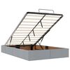 vidaXL Ottoman bed met matras en LED's 120x200 cm stof lichtgrijs