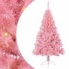 vidaXL Kunstmatig Voorverlicht Kerstboom met 150 LED Roze 120 cm PVC