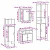 vidaXL Badkamermeubelset met plank 4 pcs Sonoma Eiken Bewerkt hout