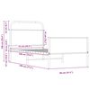 vidaXL Bedframe zonder matras bewerkt hout sonoma eikenkleur 75x190 cm