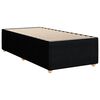 vidaXL Boxspring met matras stof zwart 100x200 cm