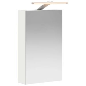 vidaXL Badkamer spiegelkast Wit 30 x 10,5 x 50 cm Bewerkt hout