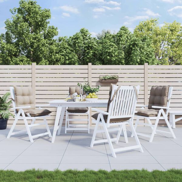 vidaXL Stoelkussens 4 st lage rug oxford stof taupe