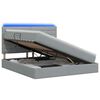 vidaXL LED Opslagbed met Matras Lichtgrijs 140 x 200 cm Stof