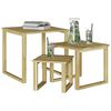 vidaXL Tafel 3 pcs Naturel Ge&iuml;mpregneerd grenenhout