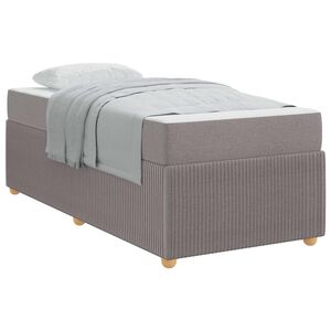 vidaXL Bedframe met matras Taupe 90 x 190 cm Stof