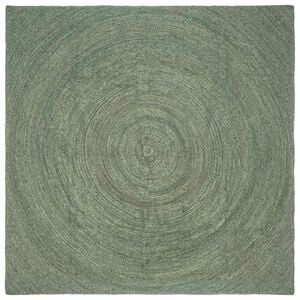 vidaXL Vloerkleden Olijfgroen 200 x 200 cm Jute