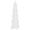 vidaXL Kerstdecoratie kerstboom 112 cm massief grenenhout wit