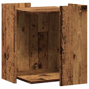 vidaXL Kattenbakkast 42x42x51 cm bewerkt hout oud houtkleurig