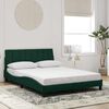 vidaXL Bedframe zonder matras "Hanko" 140x190 cm fluweel donkergroen