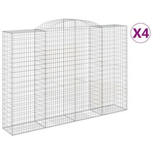 vidaXL Schanskorven 4 st gewelfd 300x50x200/220 cm ijzer