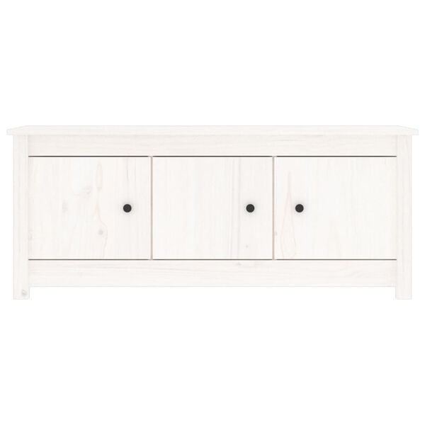 vidaXL Schoenenkast 110x38x45,5 cm massief grenenhout wit