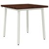 vidaXL 60 x 55 x 75 cm Massief Acaciahout Donkerbruin en Wit