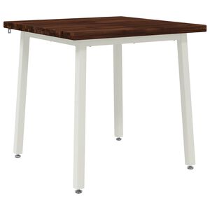 vidaXL 60 x 55 x 75 cm Massief Acaciahout Donkerbruin en Wit