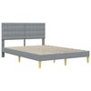 vidaXL Bedframe met matras met hoofdeinde Lichtgrijs 120 x 190 cm Stof
