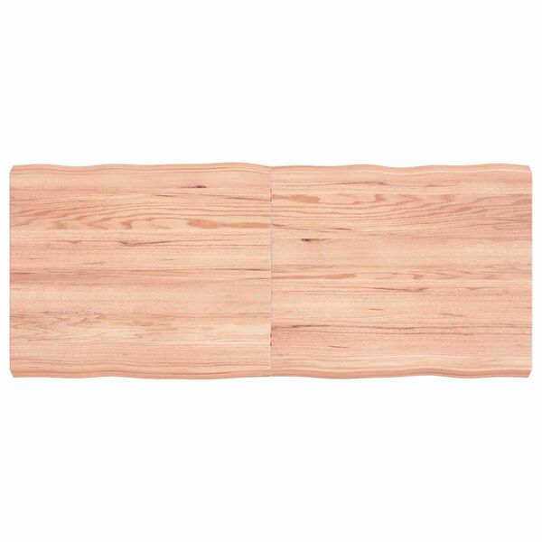 vidaXL Tafelblad natuurlijke rand 120x50x(2-6)cm eikenhout lichtbruin
