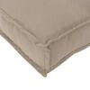vidaXL Bankstel met kussen Taupe 120 x 92 x 69 cm Massief Acaciahout