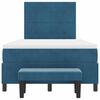 vidaXL Boxspring bed met matras Donkerblauw 120 x 200 cm Fluweel