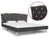 vidaXL Bedframe zonder matras stof donkergrijs 180x200 cm