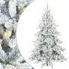 vidaXL Kunstmatige Inklapbare Kerstboom Wit 240 cm PVC en staal