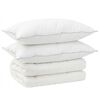 vidaXL Dekbed en Kussen Set 3 st 200x240 cm 4 seizoenen 220 GSM Wol