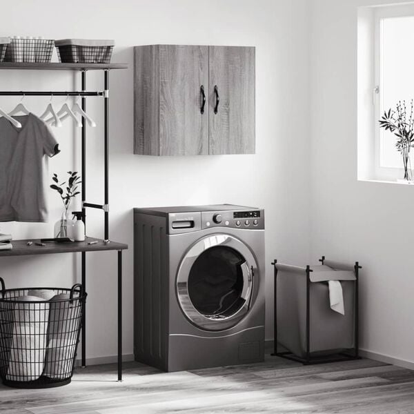 vidaXL Wandkast 60x31x60 cm bewerkt hout grijs sonoma eikenkleurig