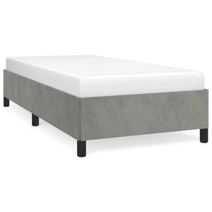 vidaXL Bedframe zonder matras 90x200 cm fluweel lichtgrijs