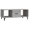 vidaXL Salontafel 102x50x40 cm bewerkt hout grijs sonoma eikenkleurig