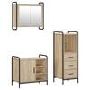 vidaXL Badkamerkastenset 3 st Sonoma Eiken 40 x 36 x 109,5 cm