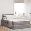 vidaXL Opbergbed met LED met matras Taupe 120 x 200 cm Polyester