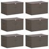 vidaXL Opbergbox 6 pcs Antracietkleurig 55 x 35 x 32 cm Nonwoven stof