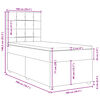 vidaXL Boxspring met matras stof lichtgrijs 100x200 cm