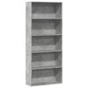 vidaXL Boekenkast 80x30x189 cm bewerkt hout betongrijs