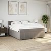 vidaXL Boxspring met matras stof taupe 180x200 cm