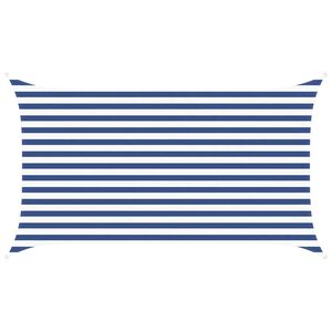 vidaXL Zonneschaduwzeil Blauw en Wit 3,5 x 2 m 100% Polyester Oxford